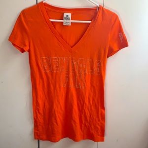 Bengals v-neck tee shirt! Rhinestone letters.